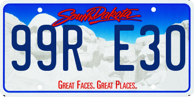 SD license plate 99RE30