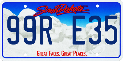SD license plate 99RE35