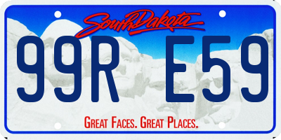 SD license plate 99RE59