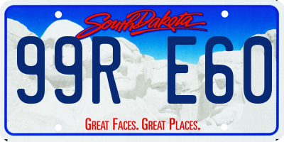 SD license plate 99RE60