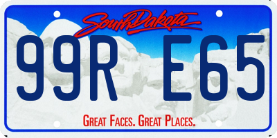 SD license plate 99RE65