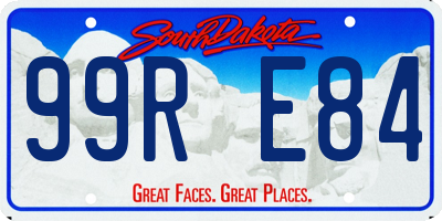 SD license plate 99RE84