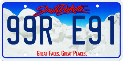 SD license plate 99RE91