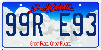SD license plate 99RE93