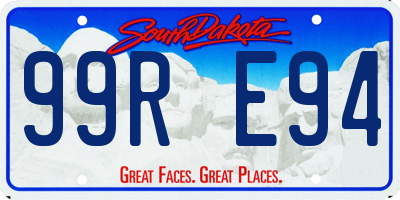 SD license plate 99RE94