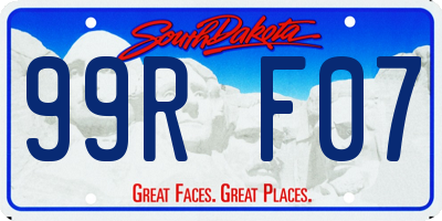 SD license plate 99RF07