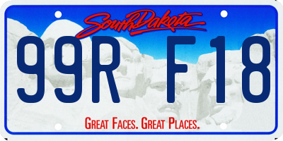 SD license plate 99RF18