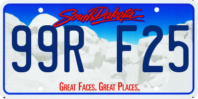 SD license plate 99RF25