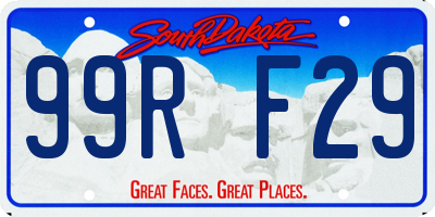 SD license plate 99RF29