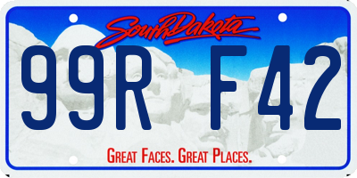 SD license plate 99RF42