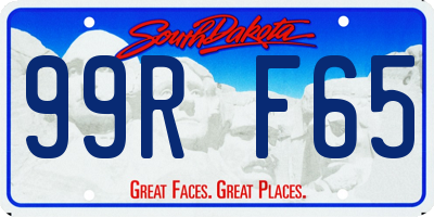 SD license plate 99RF65