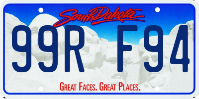 SD license plate 99RF94