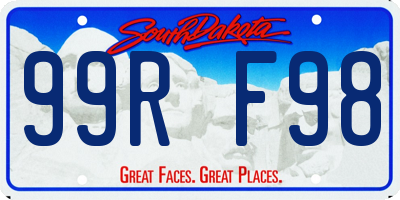 SD license plate 99RF98