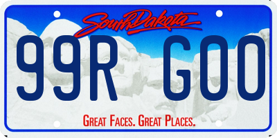 SD license plate 99RG00