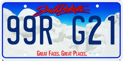 SD license plate 99RG21