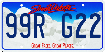 SD license plate 99RG22