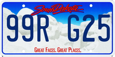SD license plate 99RG25