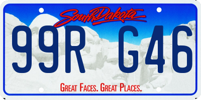 SD license plate 99RG46