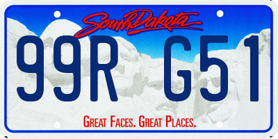 SD license plate 99RG51