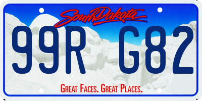 SD license plate 99RG82