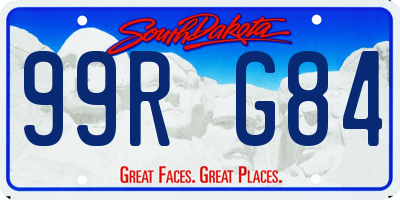 SD license plate 99RG84