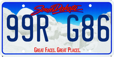 SD license plate 99RG86