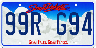 SD license plate 99RG94