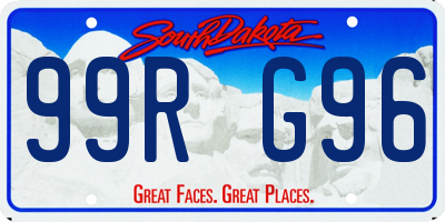 SD license plate 99RG96