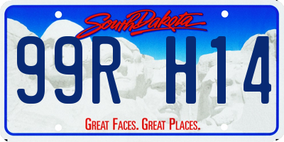 SD license plate 99RH14