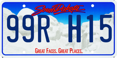 SD license plate 99RH15