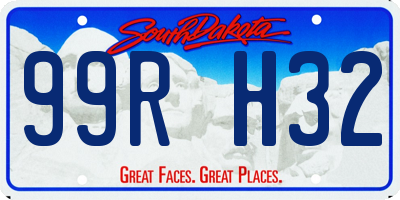 SD license plate 99RH32