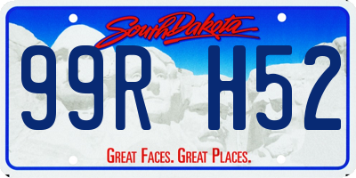 SD license plate 99RH52