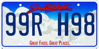 SD license plate 99RH98