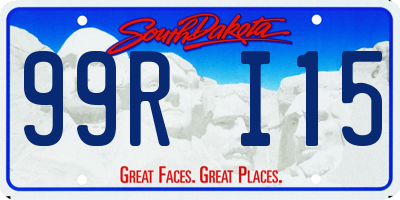 SD license plate 99RI15