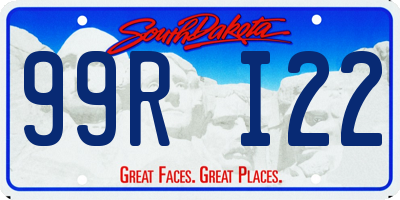 SD license plate 99RI22