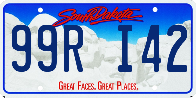 SD license plate 99RI42