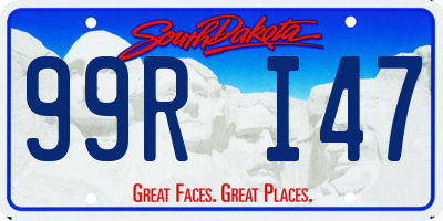 SD license plate 99RI47