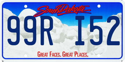 SD license plate 99RI52