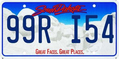 SD license plate 99RI54