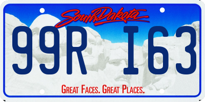 SD license plate 99RI63