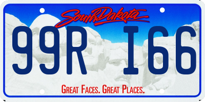 SD license plate 99RI66