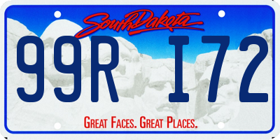 SD license plate 99RI72