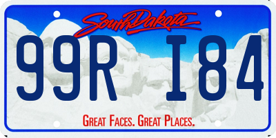SD license plate 99RI84