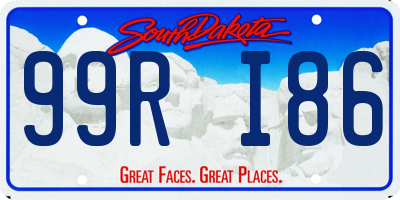 SD license plate 99RI86