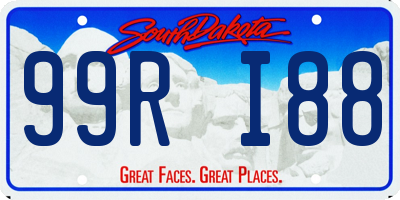 SD license plate 99RI88