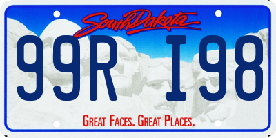 SD license plate 99RI98