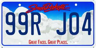 SD license plate 99RJ04