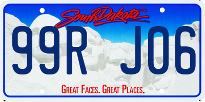 SD license plate 99RJ06