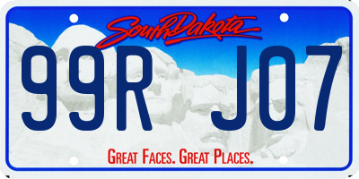 SD license plate 99RJ07