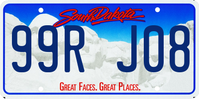 SD license plate 99RJ08